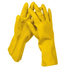 STAYER OPTIMA, L, хозяйственно-бытовые, с х/б напылением, рифлёные, латексные перчатки (1120-L)