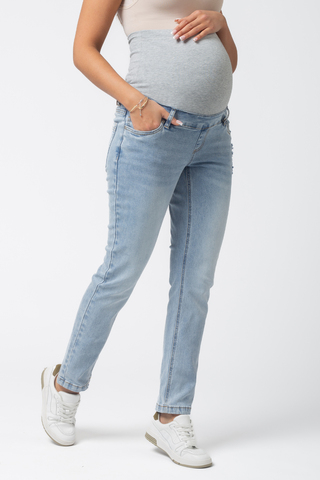 Джинсы для беременных 15869 светло-синий
