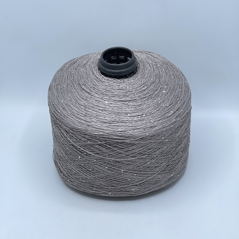 Бобинная пряжа, Linette Pailletes, 450м, 80% Лен, 20% Полиэстер(пайетка), Латунь+пайетка. 39434