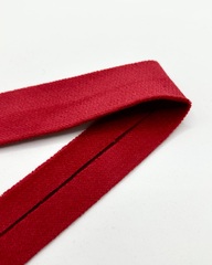 Тесьма для окантовки из бархата, цвет: красный, ширина 25мм