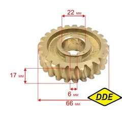 Шестерня редуктора DDE ST6560L шнека под вал d19мм, Z24