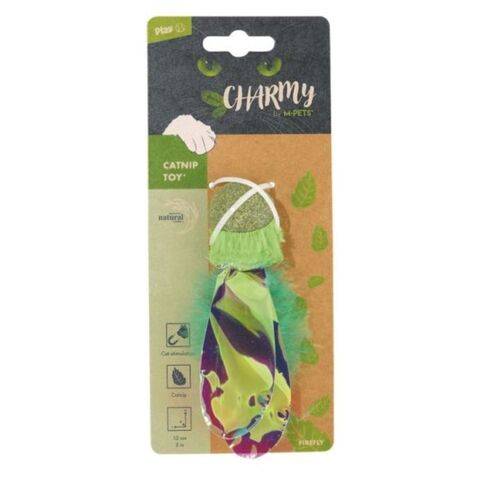 M-PETS Игрушка для кошек с кошачьей мятой CHARMY светлячок, цвет зеленый