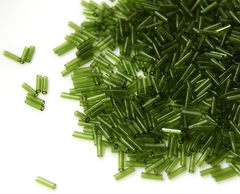 Стеклярус 6мм Миюки, 0158 Transparent Olive