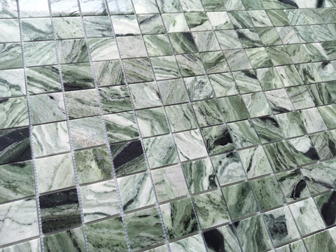 Мозаика LeeDo: Pietrine - Onice Verde oliva полированная 30,5x30,5x0,7 см (чип 48x48x7 мм)