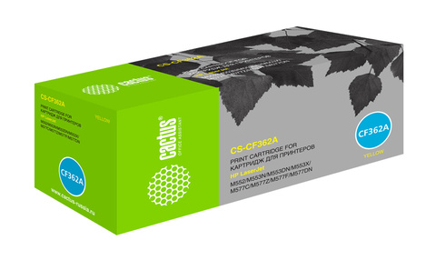 Картридж лазерный Cactus CS-CF362A CF362A желтый (5000стр.) для HP CLJ M552dn, M553dn, M553N, M553x