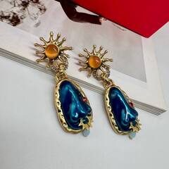 73138 - Серьги длинные style by Schiaparelli с подвесками lux