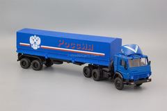 KAMAZ-5410 semitrailer with tarpaulin Russia metal spoiler blue Elecon 1:43