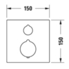 Duravit C.1 Смеситель термостатический для ванны скрытого монтажа (наружная часть квадрат) с запорным переключателем, цвет: хром C15200013010