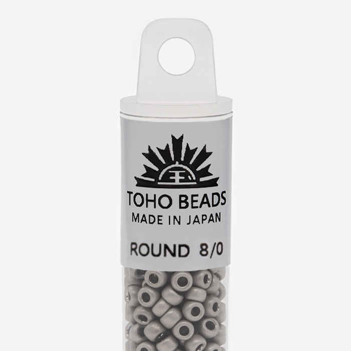 Японский бисер TOHO Round 8/0 (№566), металлизированный, непрозрачный матовый