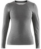 Комплект термобелья Craft Essential Warm Low Neck Grey-Black женский