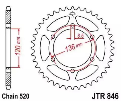 Звезда ведомая JTR846 43