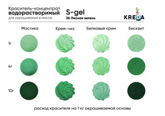 S-gel 36 лесная зелень, краситель концентрат универсальный пищевой 20мл