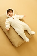 Комбинезон из футера утепленный (экрю)