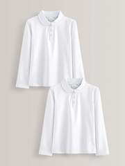 Блуза школьная с воротником для девочки Next 364-877, 2 шт., Белый