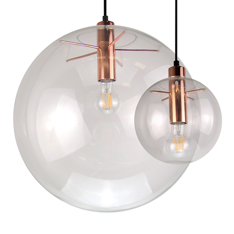 Светильник Glass Ball Ceiling Copper D25