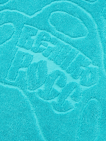 Полотенце махровое с объёмным жаккардовым рисунком «Таинственный Лес» бирюзового цвета