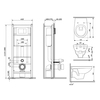 Damixa DX77.IS10151.1738 Комплект инсталляция с клав глянц хром с подвесным унитазом Jupiter с сид м/лифт