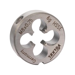 Плашка М 8,0х0,75 DINEN22568 HSSE 6g 25х9мм Volkel 56424