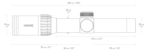 ОПТИЧЕСКИЙ ПРИЦЕЛ HAWKE FRONTIER 30 IR 1-6X24(TACTICAL)