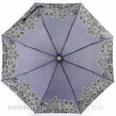 Стильный женский мини зонтик ArtRain темно-серый с узорами