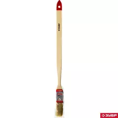 ЗУБР УНИВЕРСАЛ, 25 мм, 1?, светлая натуральная щетина, деревянная ручка, все виды ЛКМ, радиаторная кисть (01041-025) (12 штук)