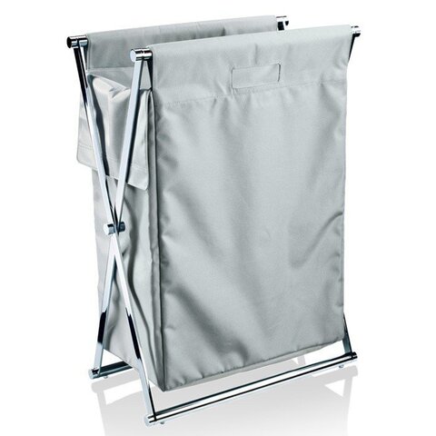 Decor Walther 0507793 Decor Walther Cross WB Корзина для белья 58.5x32x82см, цвет: хром / тростник серый