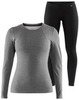 Комплект термобелья Craft Essential Warm Low Neck Grey-Black женский