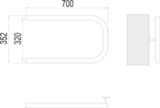 Полотенцесушитель Terminus П-образный 1