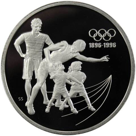 15 долларов. 100 лет Олимпийским играм - бег. Канада. Серебро. 1992 год. PROOF