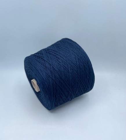 Бобинная пряжа (пр.Италия), art.Cotone, 350м/100 гр. 100%Хлопок, цвет-Ночной синий , арт.34780