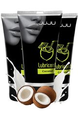 JuJu Coconut 3×50 мл – съедобные лубриканты со вкусом кокоса, водная основа