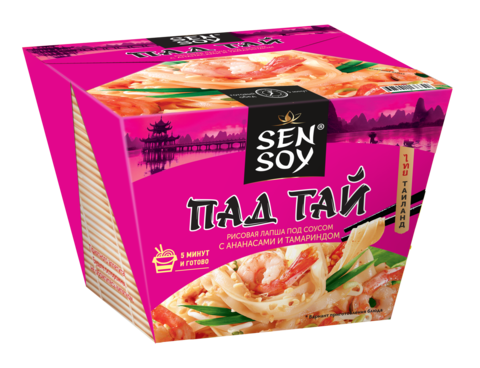 СэнСой Премиум Рисовая лапша ПАД ТАЙ, 125г