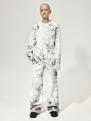 Толстовка с окрашиванием "Березка". Экрю