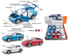 Машина металл Тесла 100 8 в уп 22 см, цена за шт.