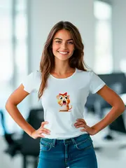 Футболка больших размеров с принтом хомяк