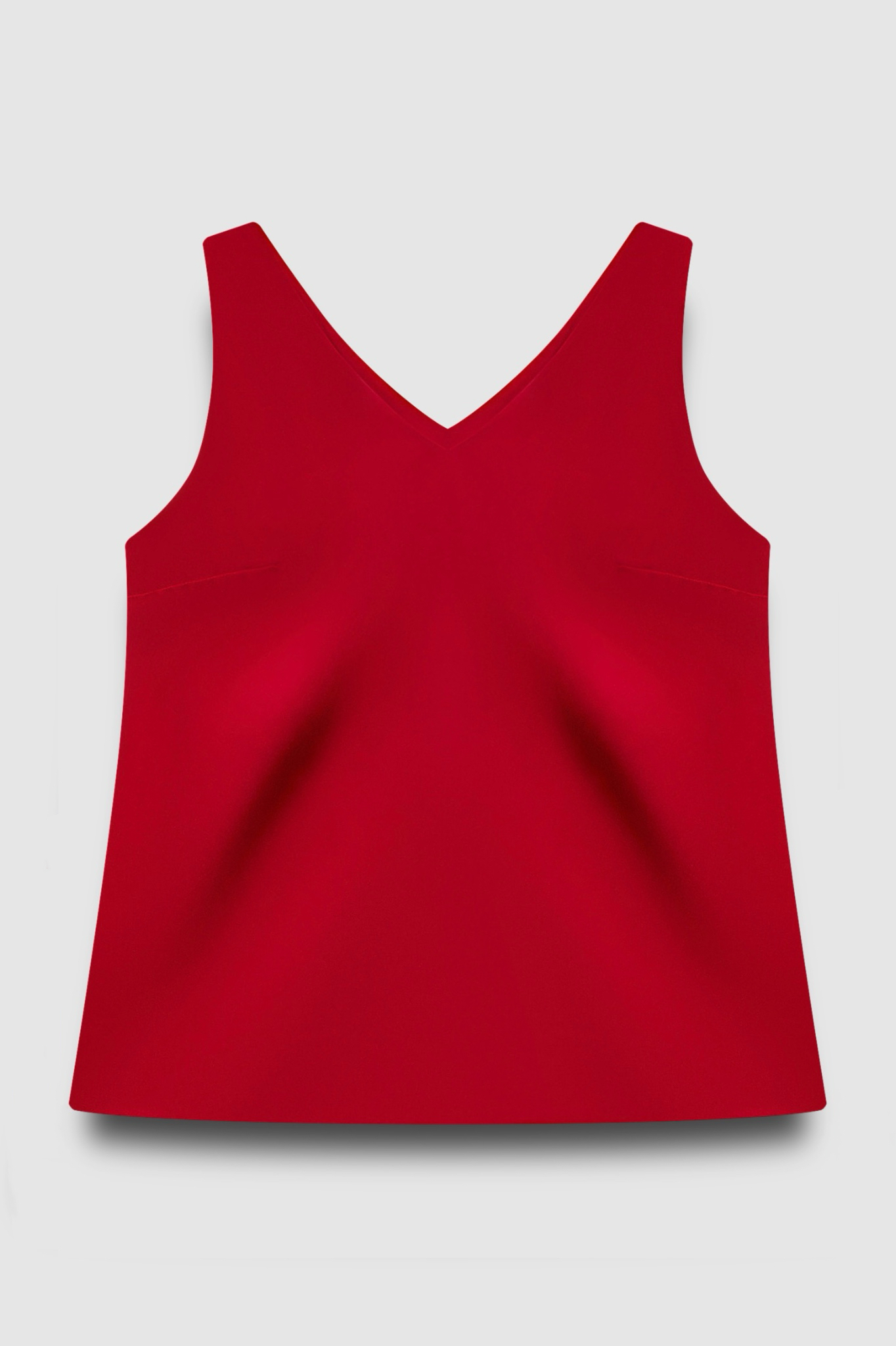Топ двухслойный на широких бретелях, красный