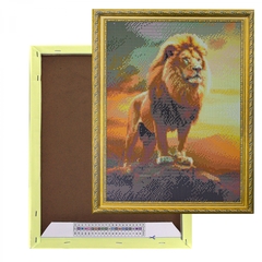 
          Алмазная мозаика Alingar, на подрамнике, с полным заполнением, (глянц), 40х50 см, 26 цветов, "Царь зверей"