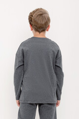 джемпер  для мальчика  КР 302229/тем.серый меланж к422