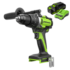 Дрель-шуруповерт ударная Greenworks GD24DD140К4 24V (140Нм) аккумуляторная, с АКБ 2×4 А/ч и ЗУ