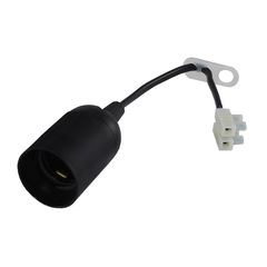 89-0-178 Патрон термостойкий пластик Е27 подвесной с клеммн колодкой 4А 250В черный, 1352(G-1352) Universal