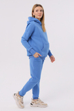 Утепленный спортивный костюм для беременных и кормящих 16025 голубой прованс