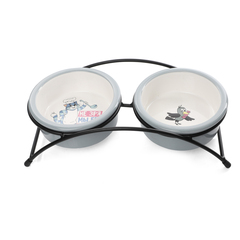 Triol СОЮЗМУЛЬТФИЛЬМ миска для животных керамическая двойная на подставке 