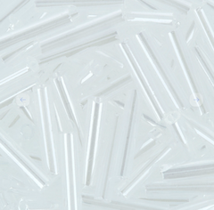 Бисер Япония "TOHO" СТЕКЛЯРУС (BUGLE) №3 9 мм 5 х 5 г №0141 белый/перл