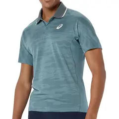 Теннисное поло Asics Match Jacquard - foggy teal