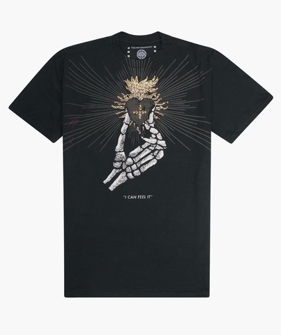 The Saints Sinphony | Футболка мужская I CAN FEEL IT BLACK GREY HEART TS3281 перед