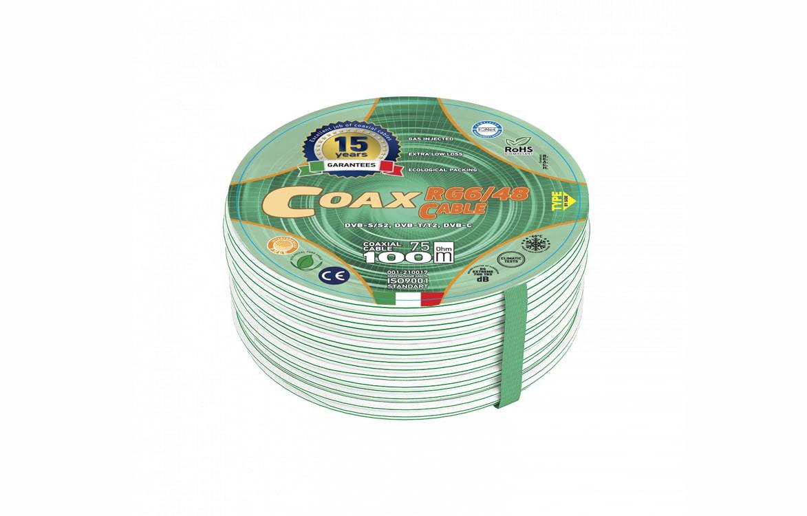 Коаксиальный кабель RG 6/48 COAX (100m)