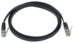 Патч-корд кабель UTP плоский 0,5м кат,6 ITK черный