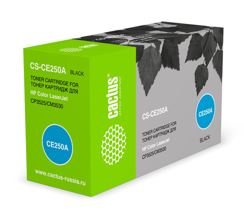 Картридж лазерный Cactus CS-CE250A CE250A черный (5000стр.) для HP CLJ CP3525/CM3530