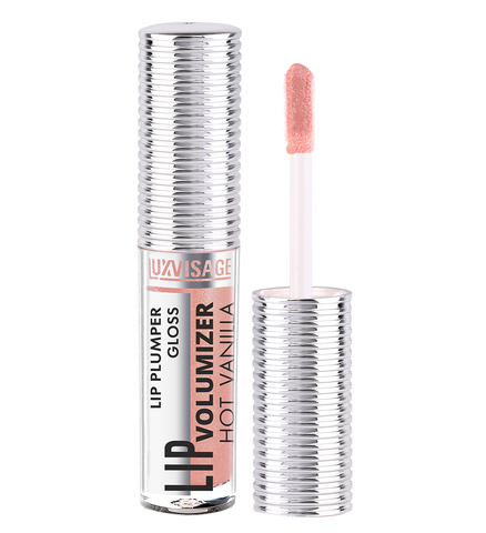 LuxVisage Блеск-плампер для губ  LIP volumizer hot vanilla, тон 304 Caramel,Unicorn 2.9г