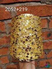 Желтый, пайетки золотые глянцевые , арт. 2052+219 КОРОЛЕВСКИЕ ПАЙЕТКИ (КОПИЯ LUSTROSA)